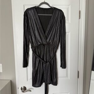 fraiche - Elegant Black Mini Dress - Size XL